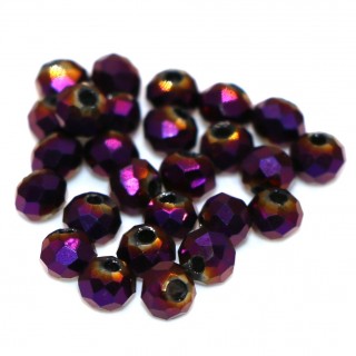 Бусины рондели 4мм (сиреневый металлик)